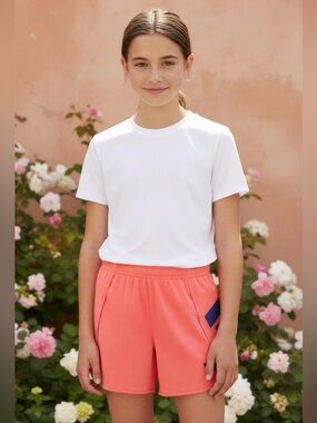 adidas Athletic Kids Coral and Navy Shorts